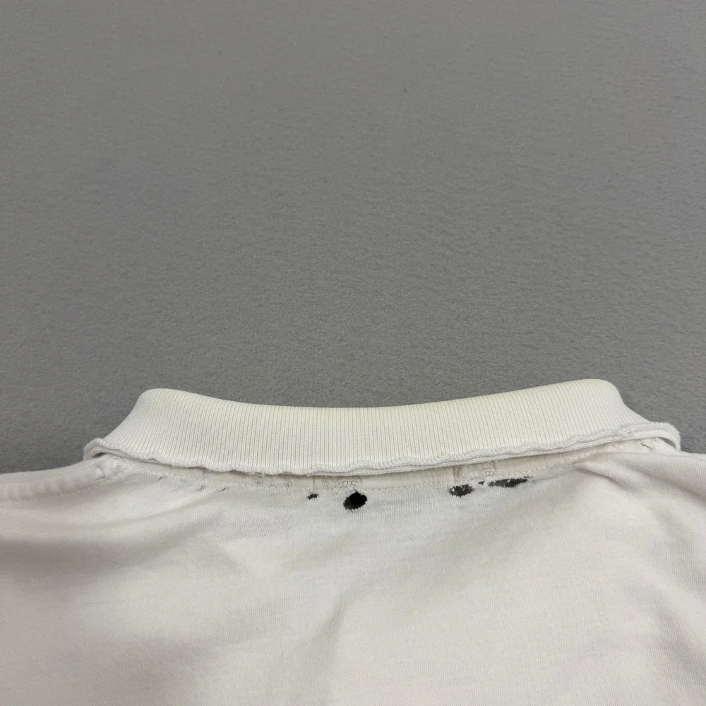 Vintage Polo Ralph Lauren Polo XL White Polo Shirt Distressed Grunge Preppy 90s
